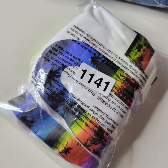 Fun Printed Summer Cropped T-shirt Women Junior Size 7/9 - Picture 6 of 6